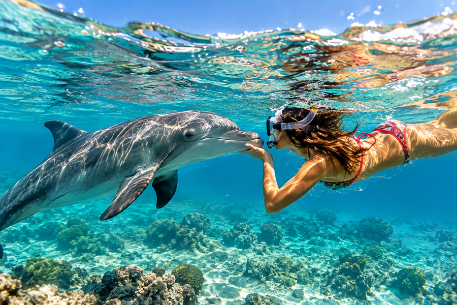 Swimming with Dolphins and Snorkeling ...